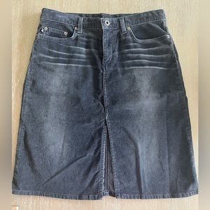 Express Black Corduroy Stretch Skirt